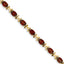 14k 7x5mm Oval Garnet bracelet