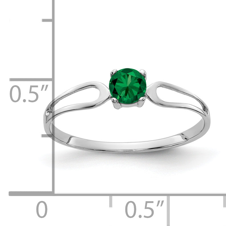 14k White Gold 4mm Mount St. Helens ring