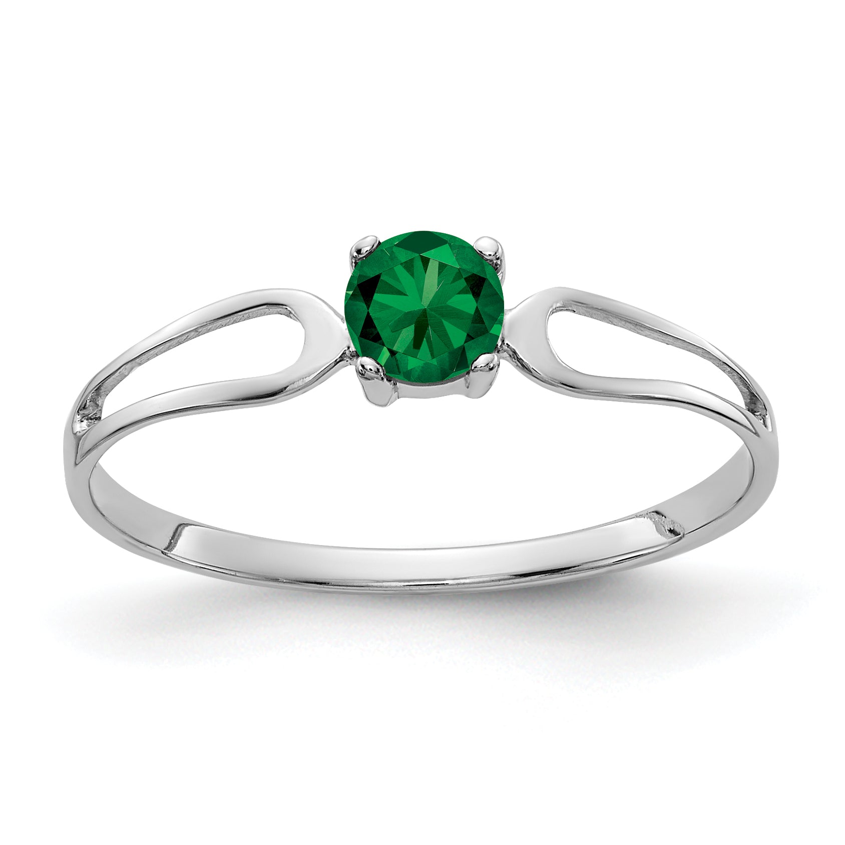 14k White Gold 4mm Mount St. Helens ring Main image