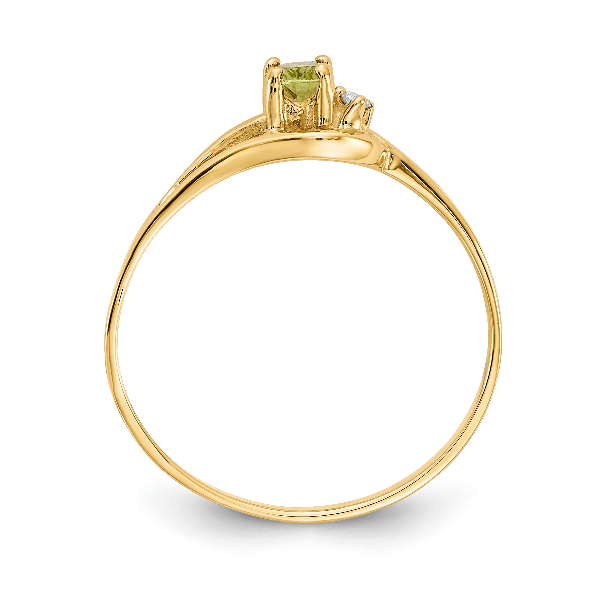 14K Peridot Diamond Ring Secondary image