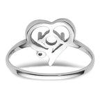 14k White Gold Polished .01ct. Diamond & 4mm Round Gemstone Ring Mounting