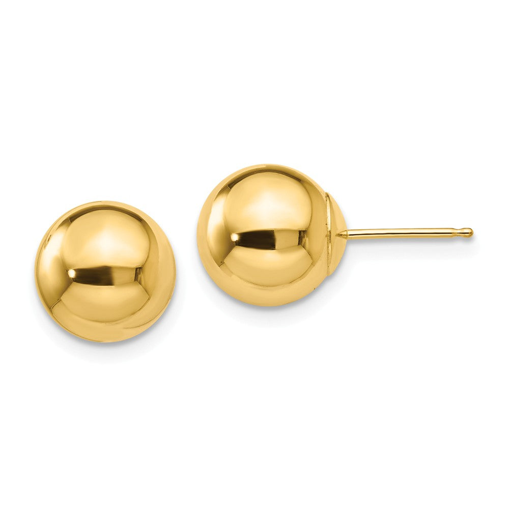 14K Polished 9mm Ball Post Earrings