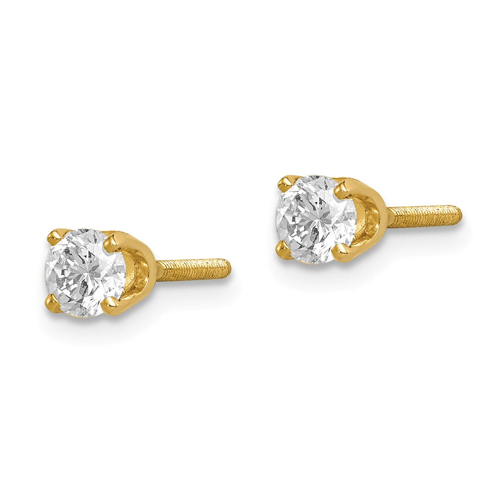 14K Single Stud Diamond Earring Secondary image