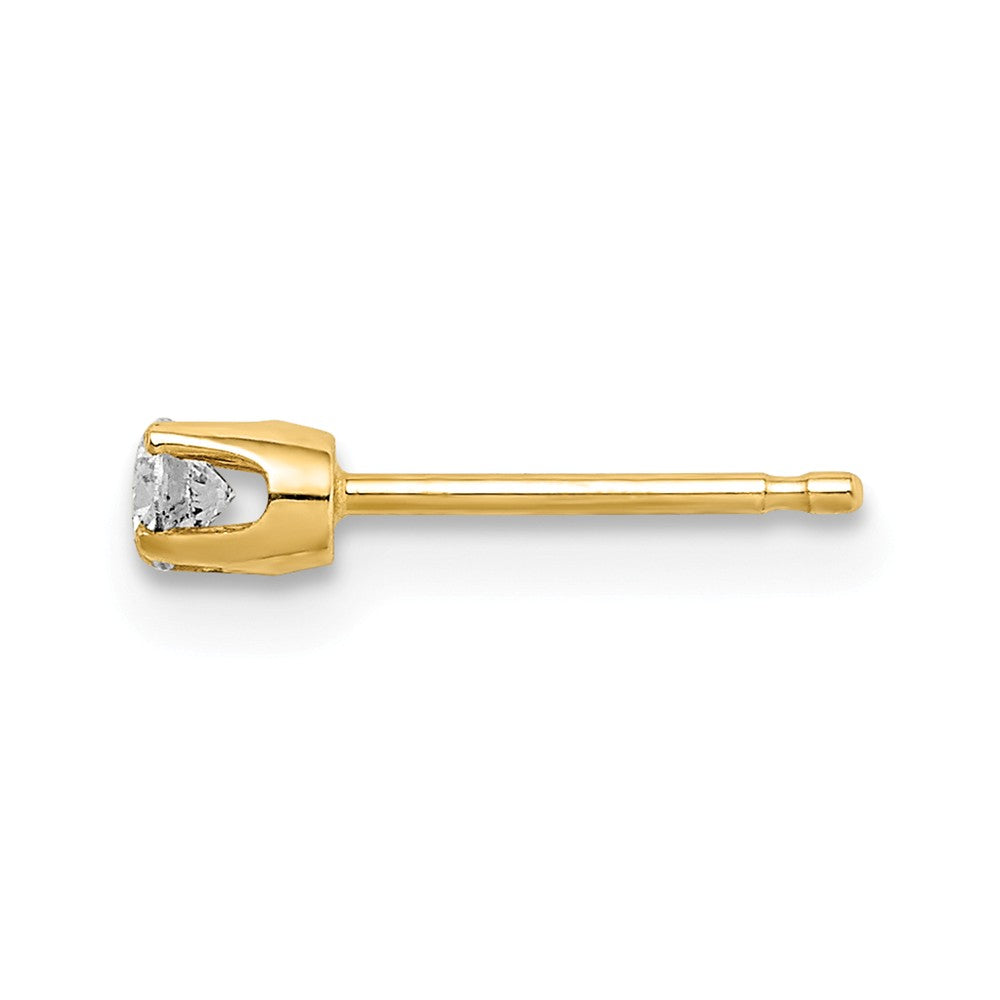 14K Single Stud Diamond Earring Secondary image