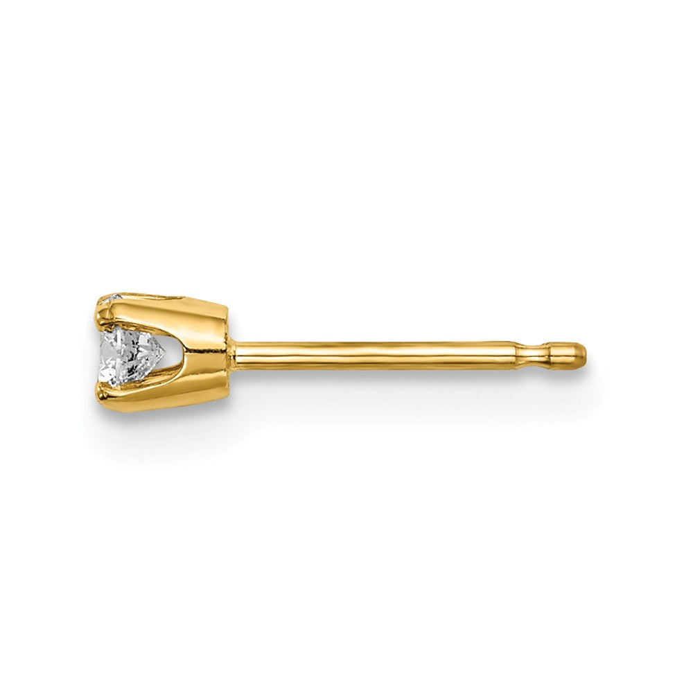 14K Single Stud Diamond Earring Secondary image