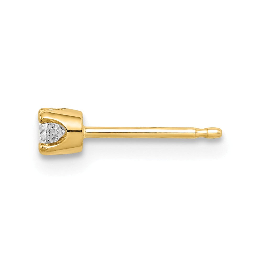 14K Single Stud Diamond Earring Secondary image