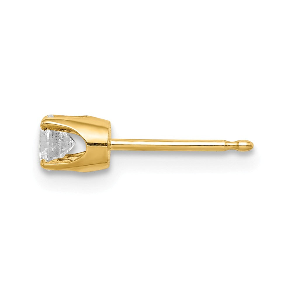 14K Single Stud Diamond Earring Secondary image