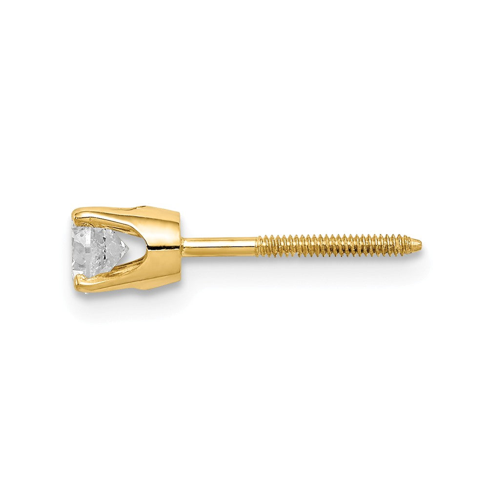 14K Single Stud Diamond Earring Secondary image