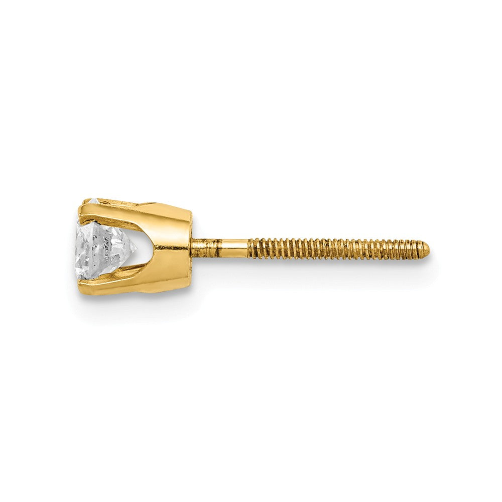 14K Single Stud Diamond Earring Secondary image