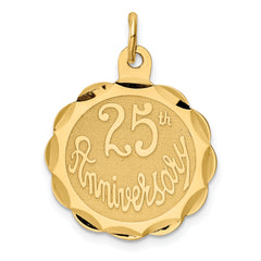 14K 25th Anniversary Disc Charm