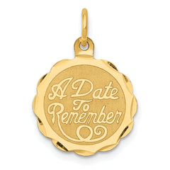 14K A Date to Remember Charm