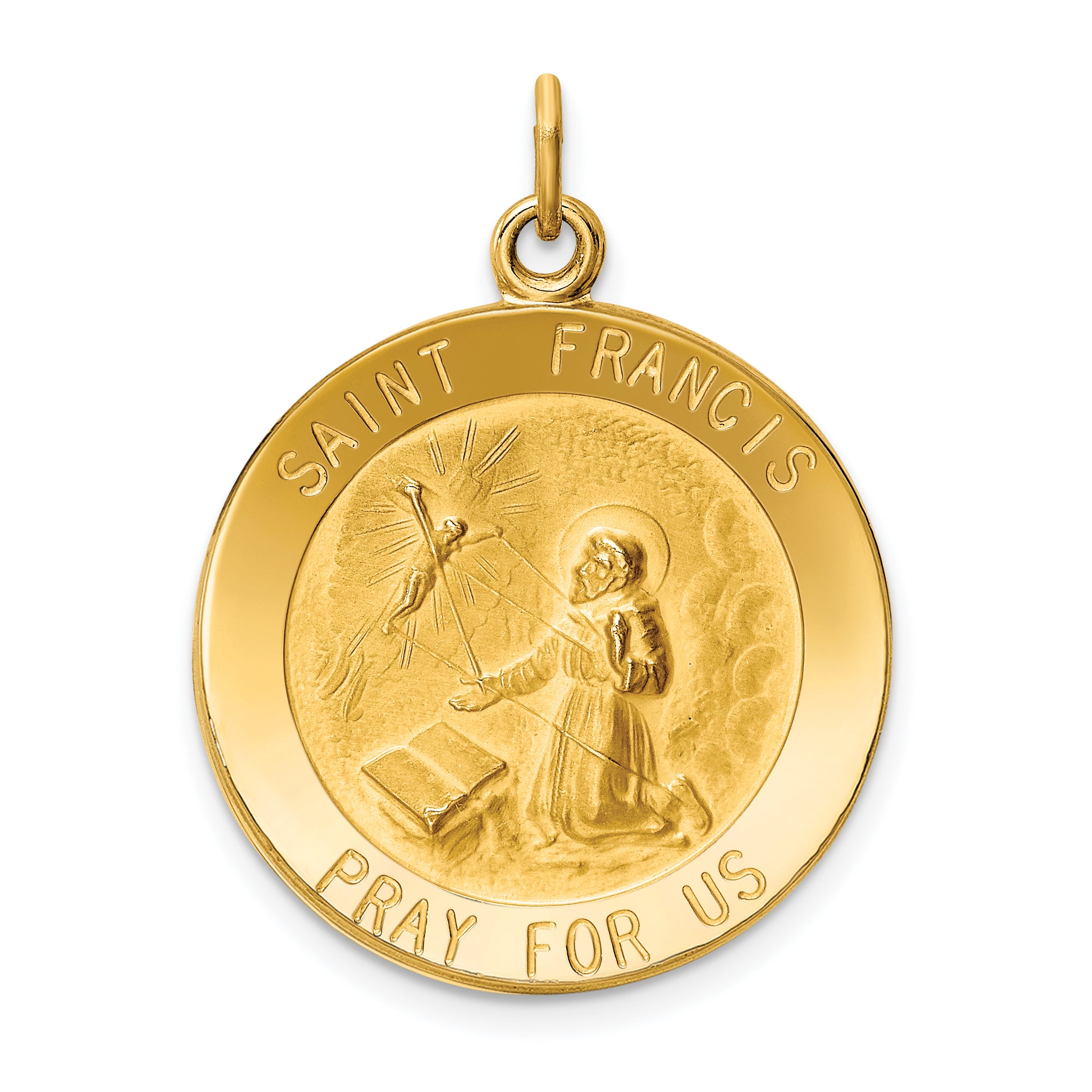 14K Saint Francis Medal Pendant Main image
