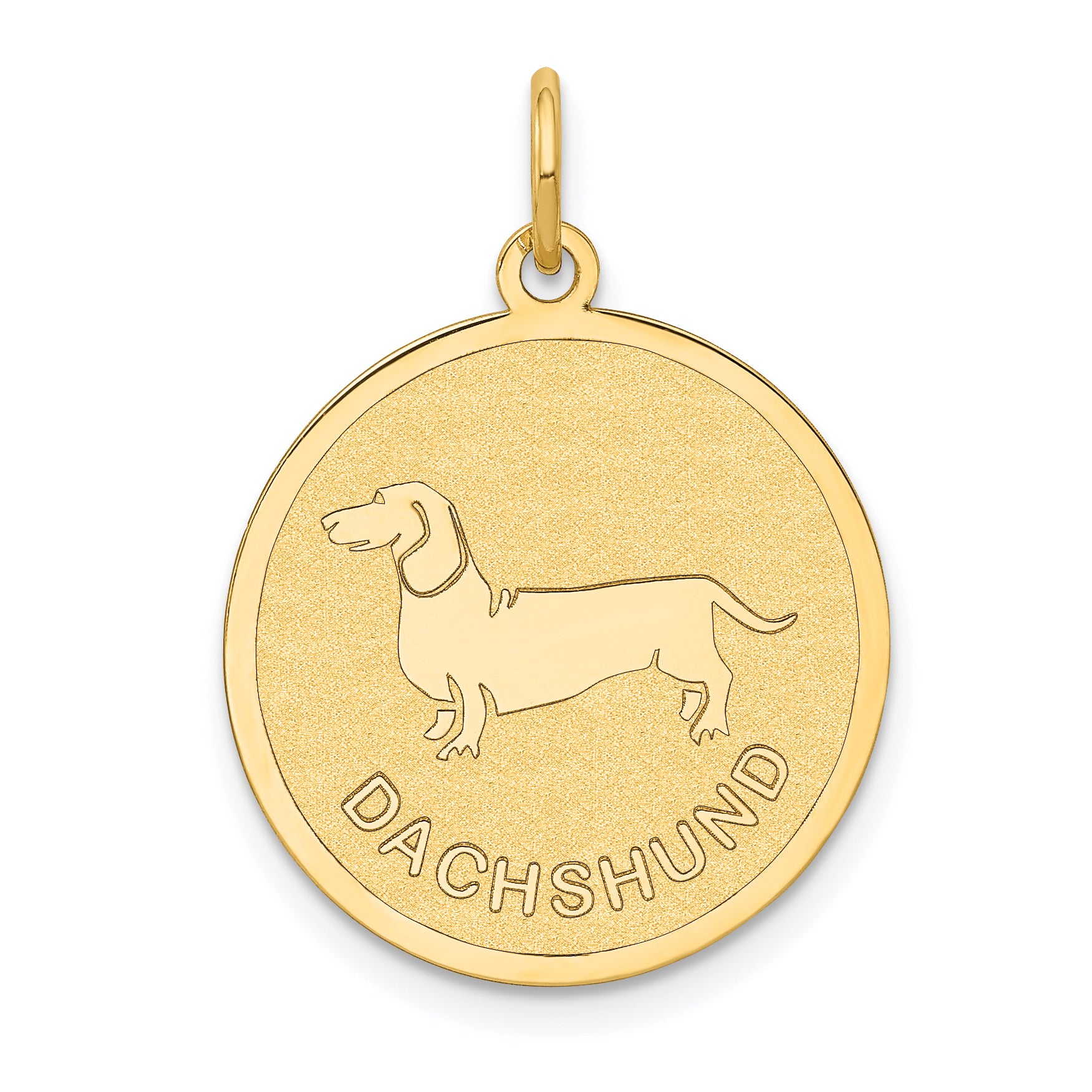 14K Dachshund Disc Charm Main image