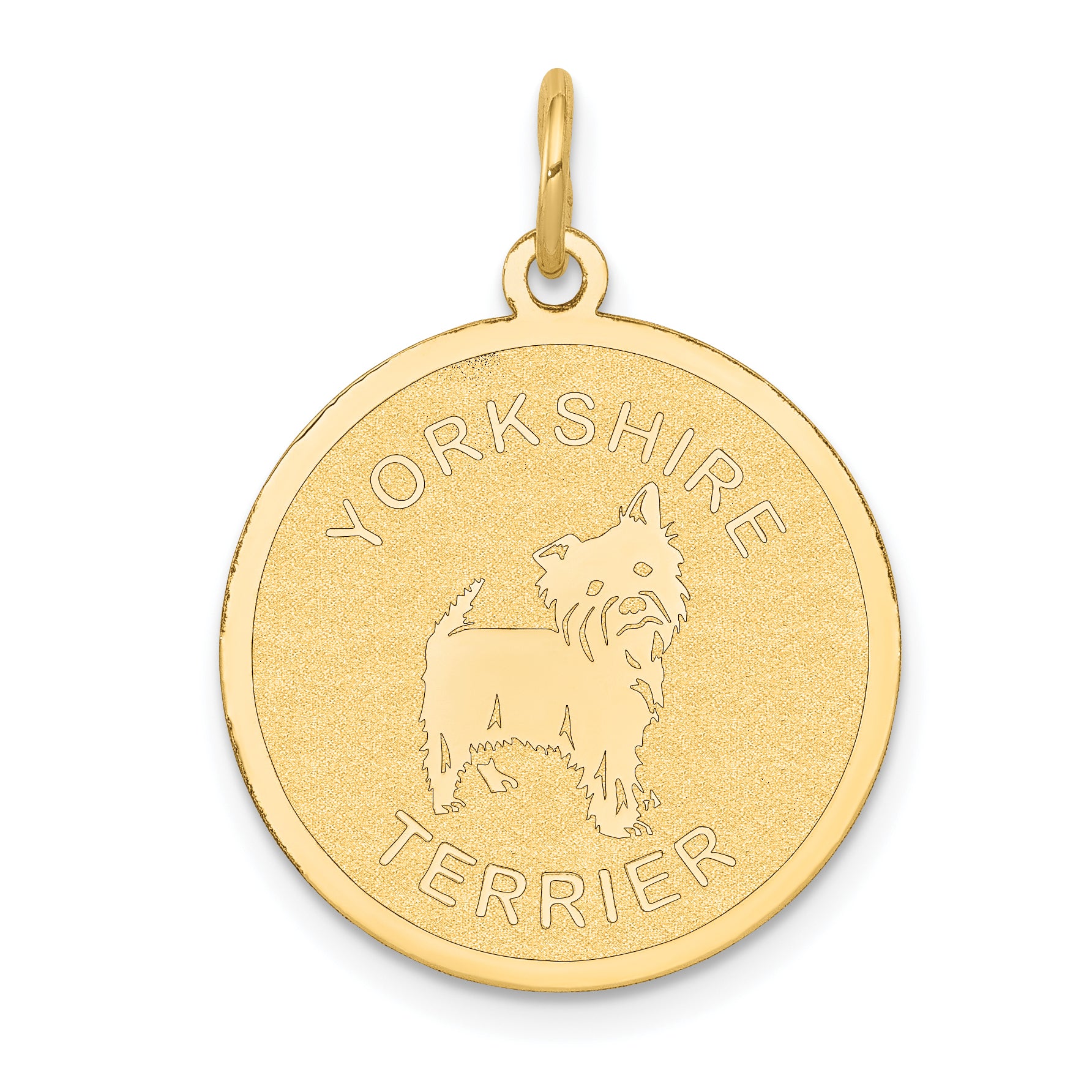 14K Yorkshire Terrier Disc Charm Main image