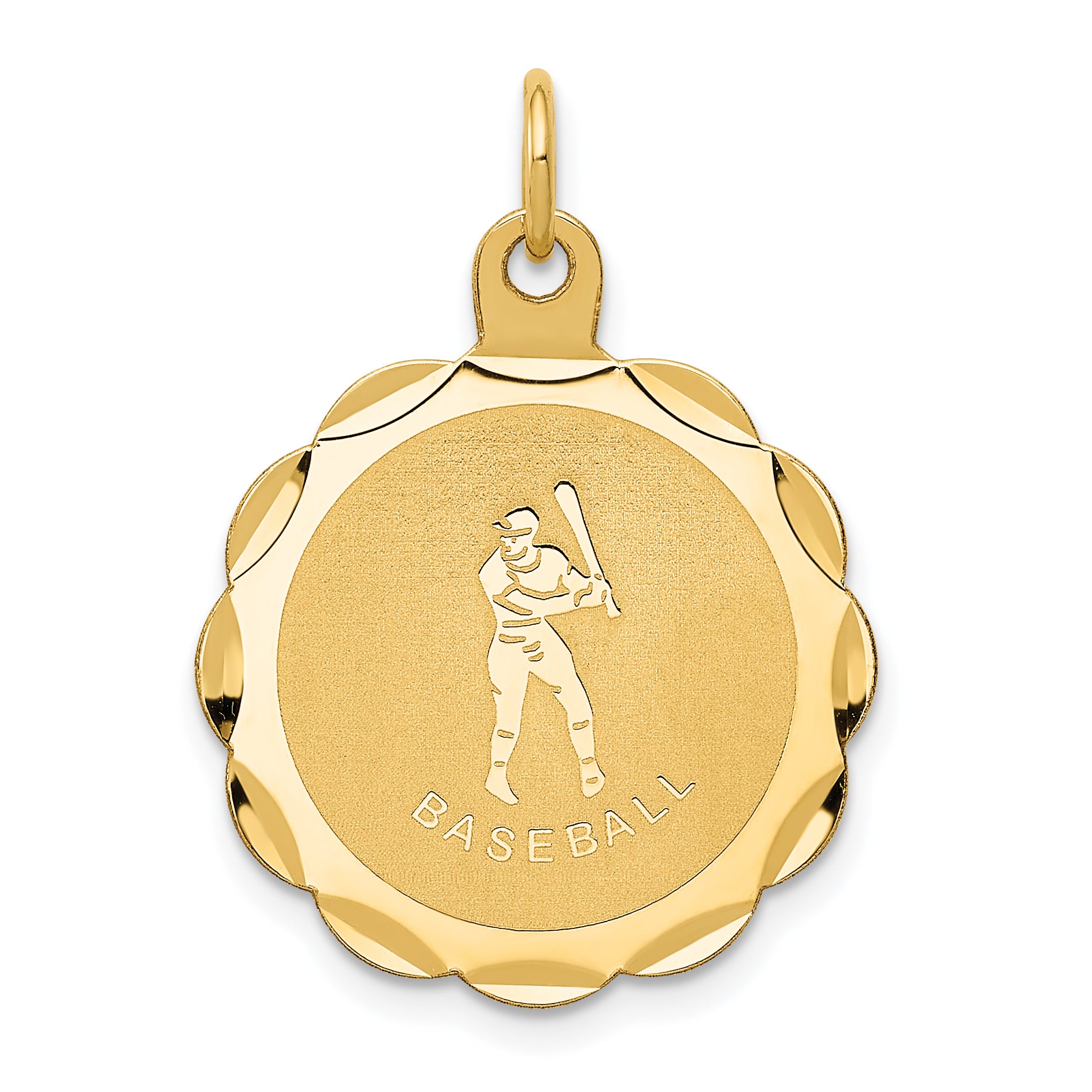 14K Baseball Disc Charm Main image
