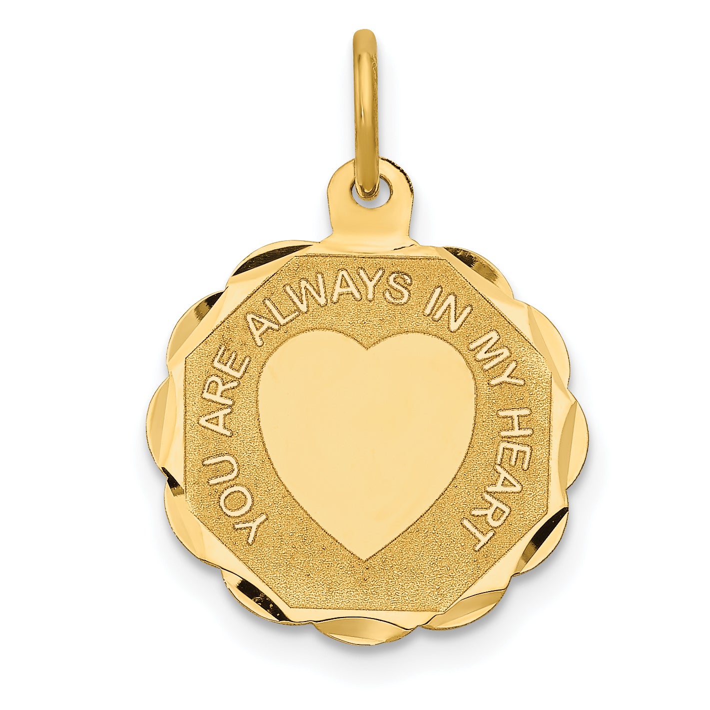 14K You Are Always In My Heart Charm Main image