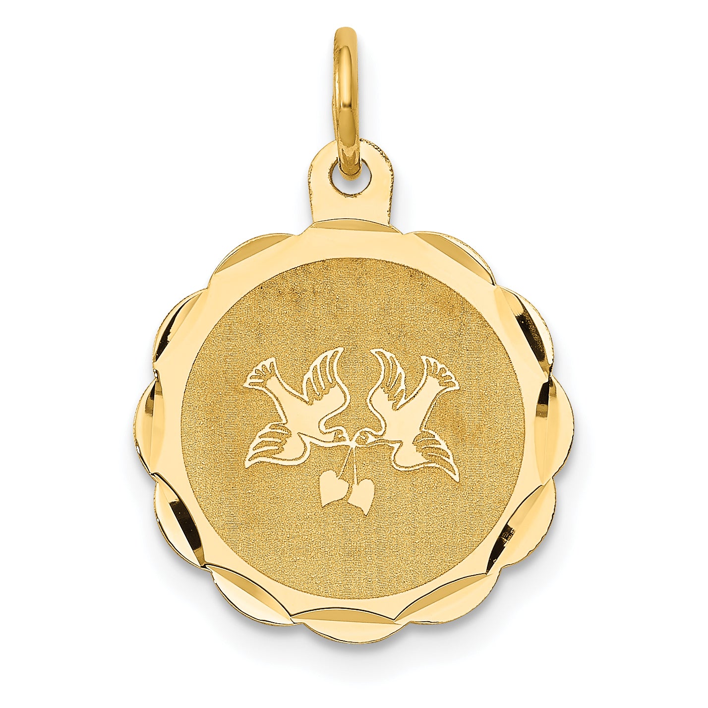 14K Love Birds Disc Charm Main image