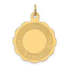 14K A Date to Remember Charm