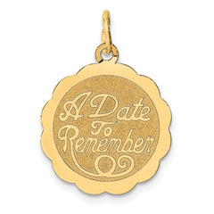 14K A Date to Remember Charm