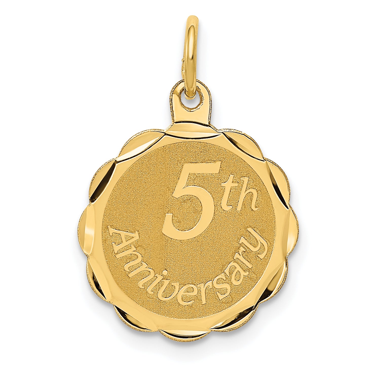 14K Happy 5th Anniversary Charm Main image