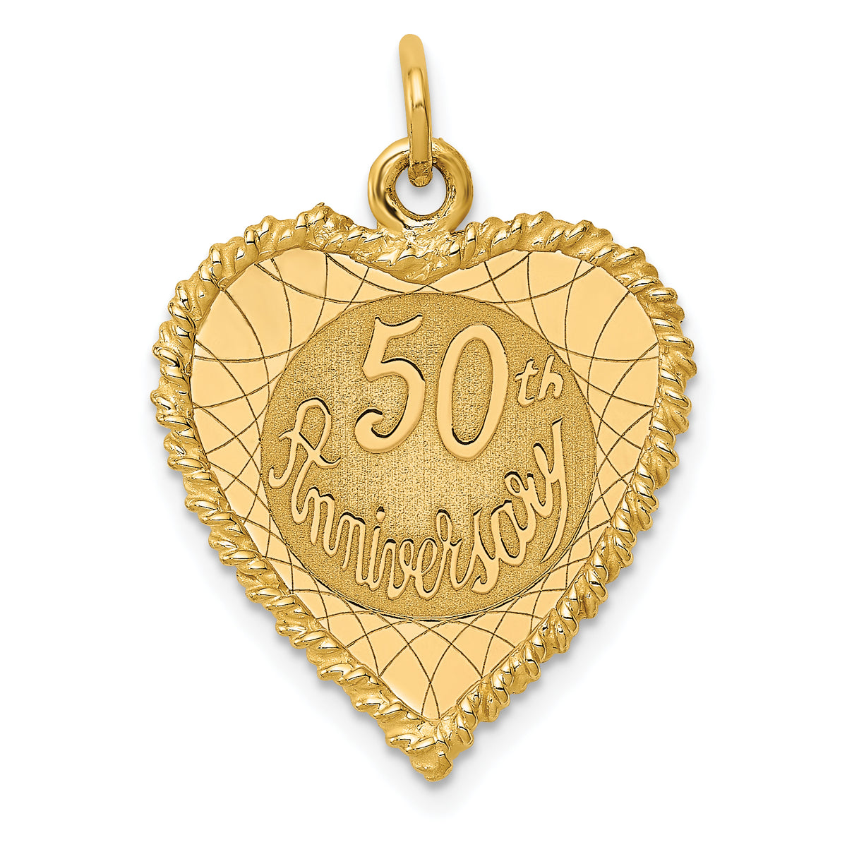 14K Happy 50th Anniversary Charm