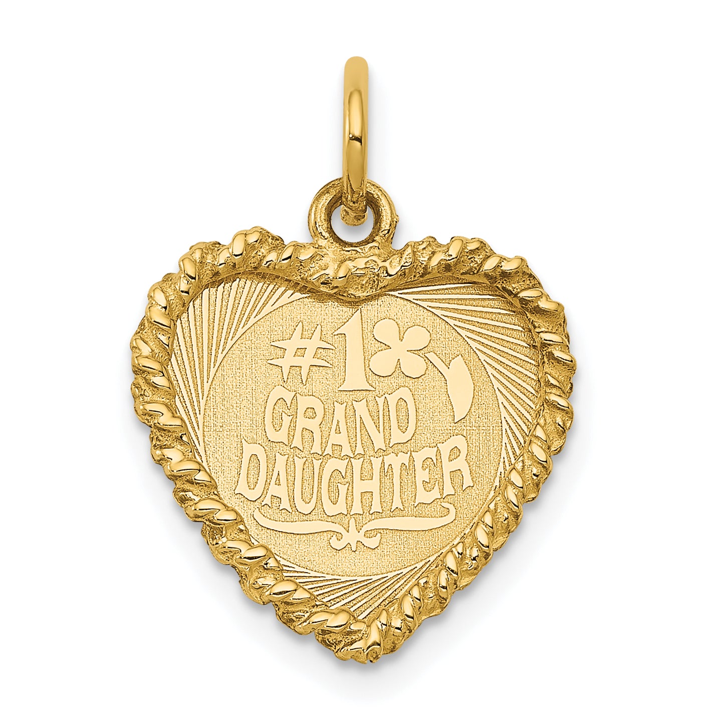 14K #1 Granddaughter Disc Charm