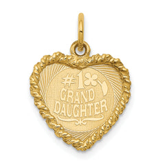 14K #1 Granddaughter Disc Charm