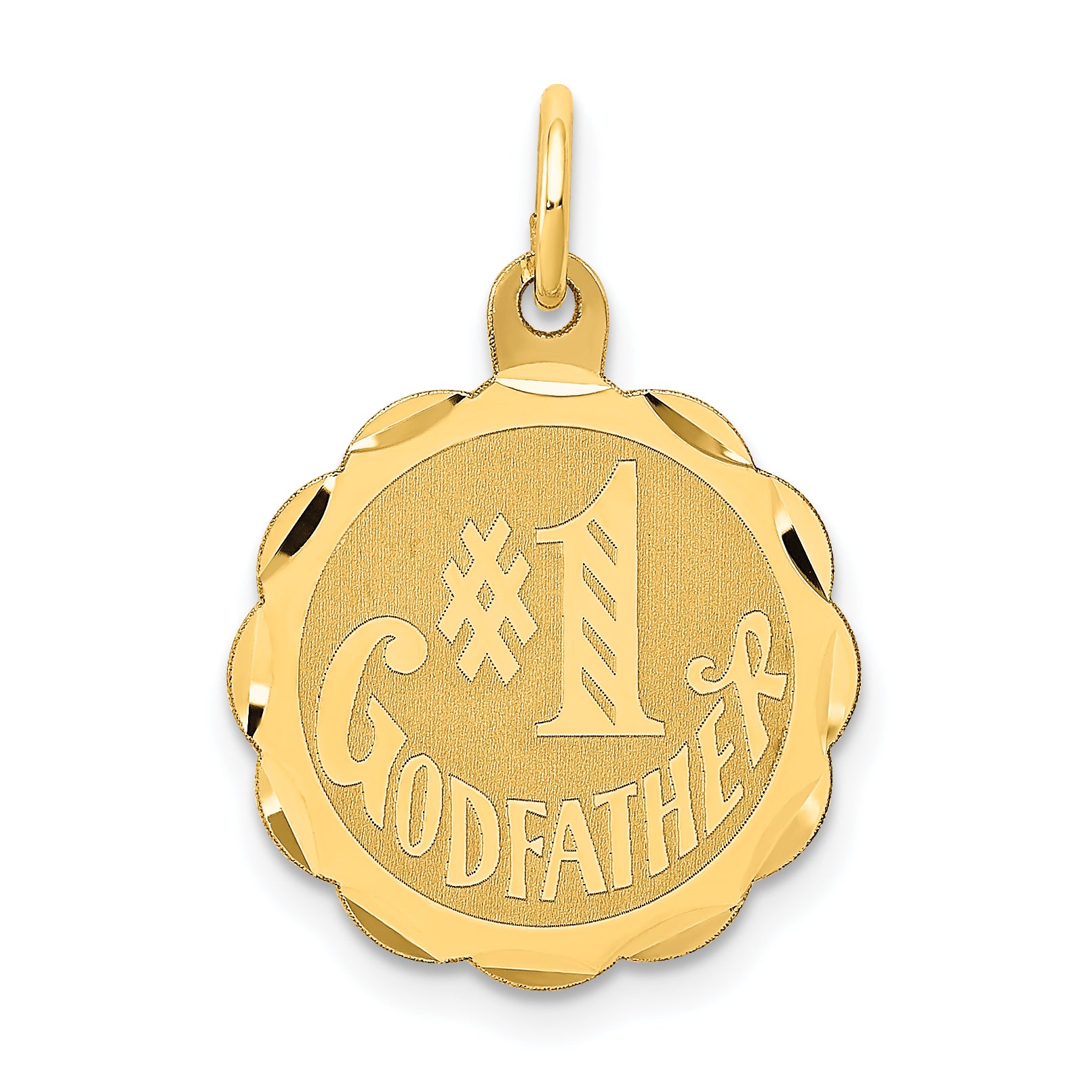 14K #1 Godfather Charm Main image