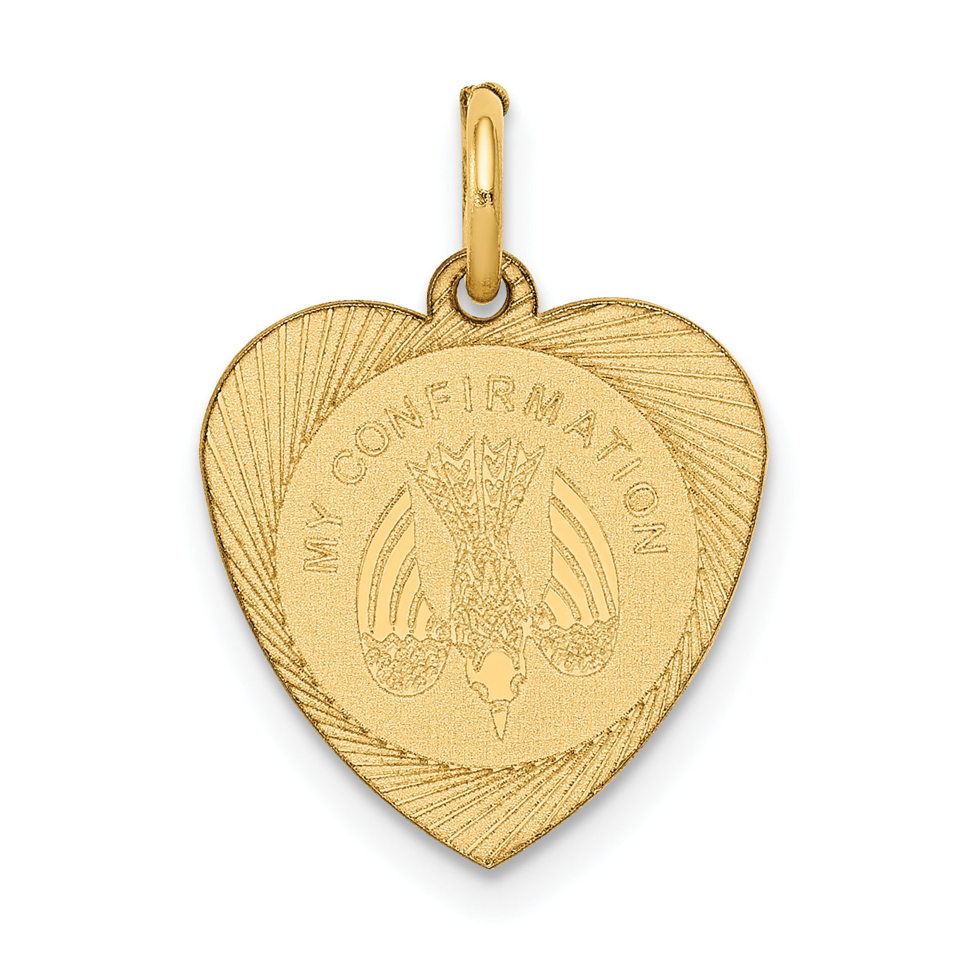 14K My Confirmation Heart Disc Charm Main image