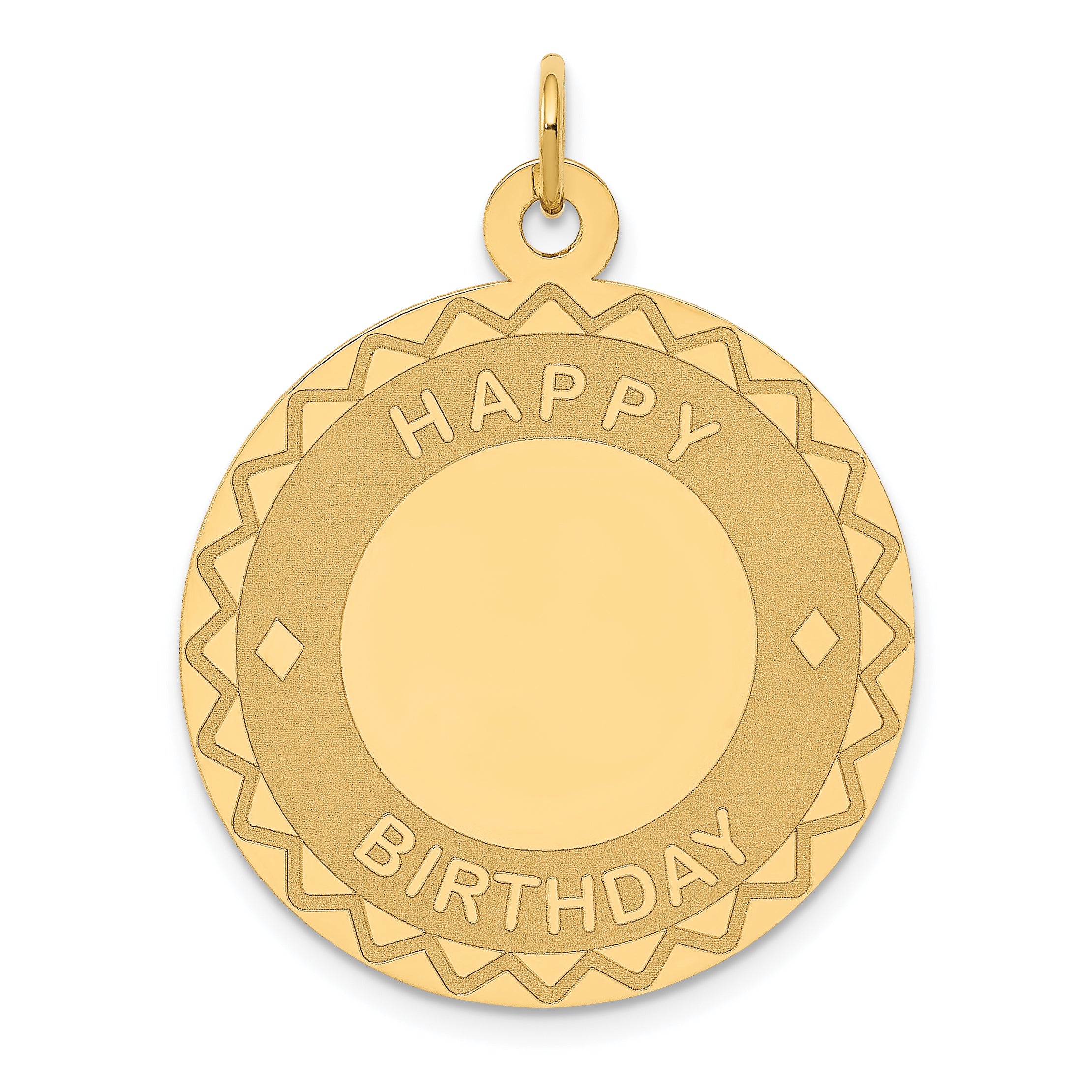 14K Happy Birthday Charm