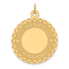 14K Happy Birthday Charm