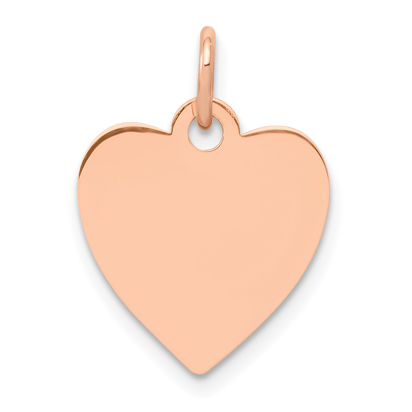 14K Rose Gold Heart Disc Charm Main image