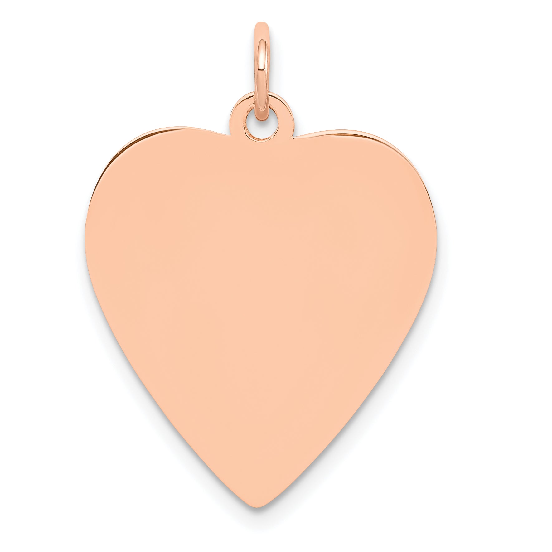14K Rose Gold Heart Disc Charm Main image