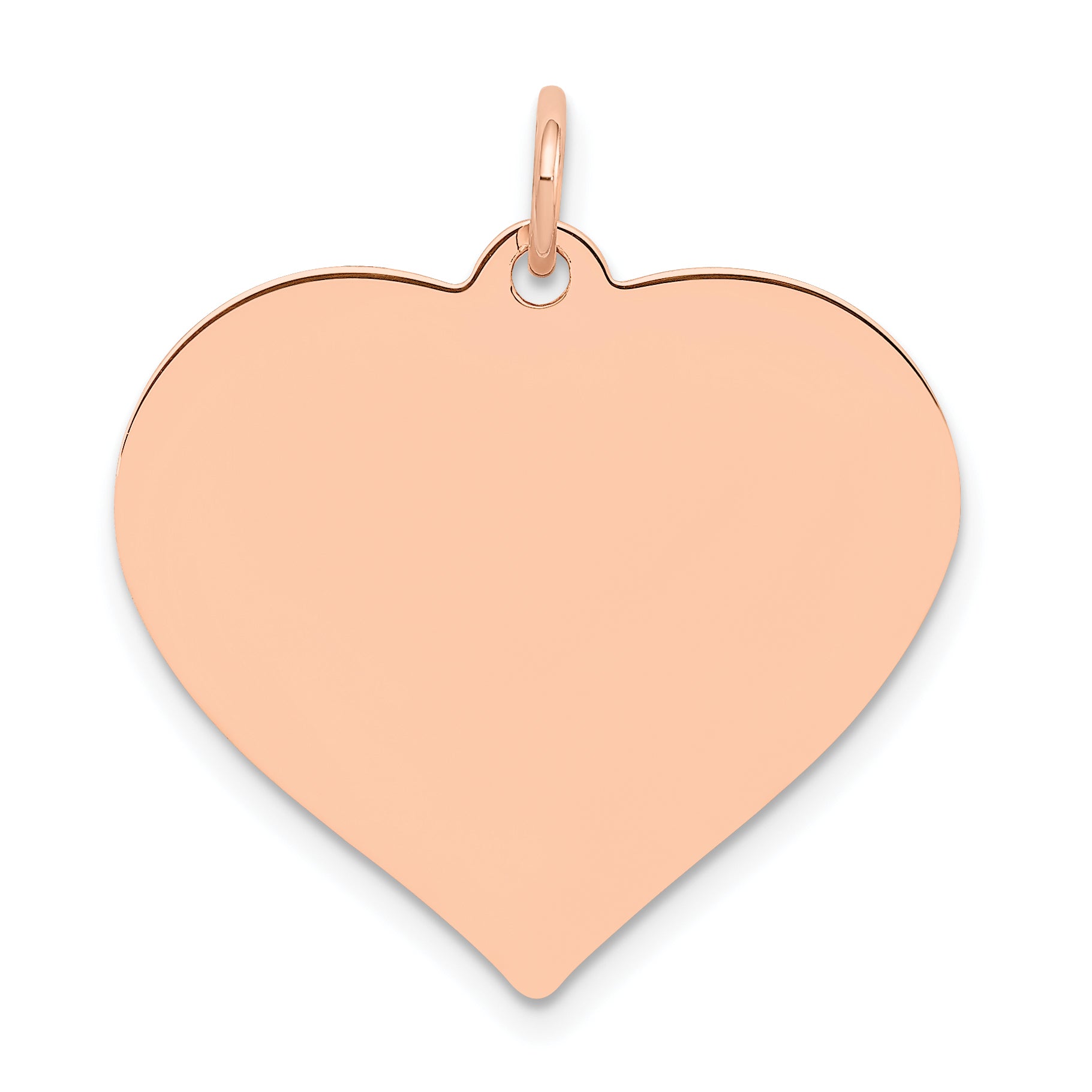 14K Rose Gold Heart Disc Charm Main image