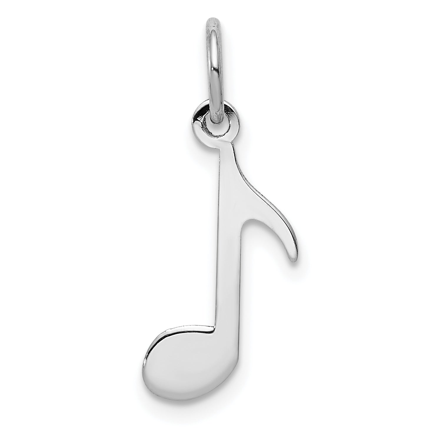 14K White Gold Polished Musical Note Charm Main image