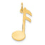 14K Polished Musical Note Charm