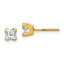 14K AA Quality Complete PrinceSterling Silver-cut Diamond Stud Earrings