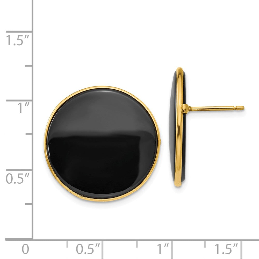 14K Black Onyx Earrings Secondary image