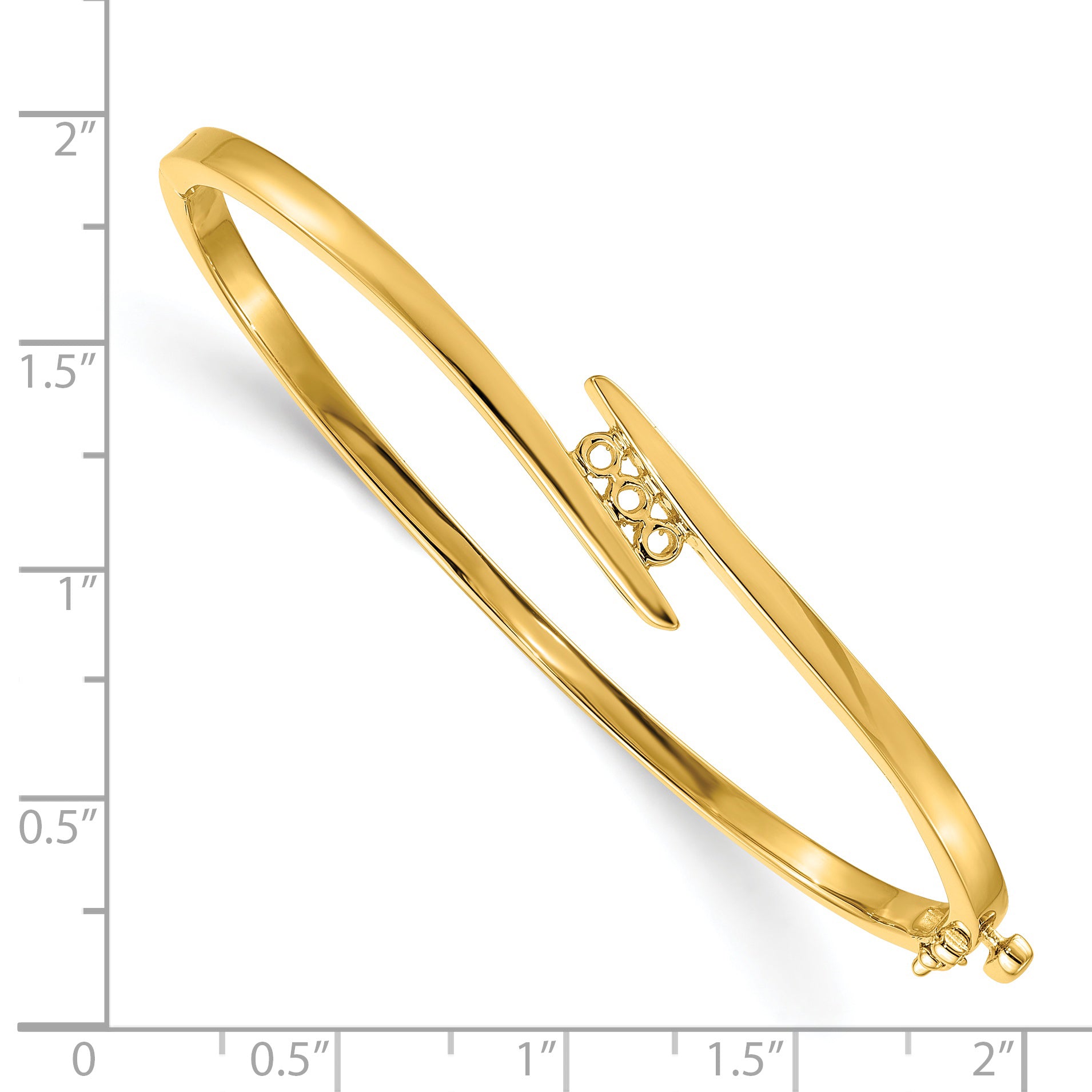 14k Hinged Bangle Bracelet Mounting Secondary image