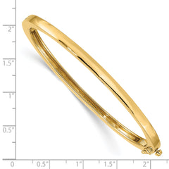 14k 3.6mm Polished Solid Hinged Bangle