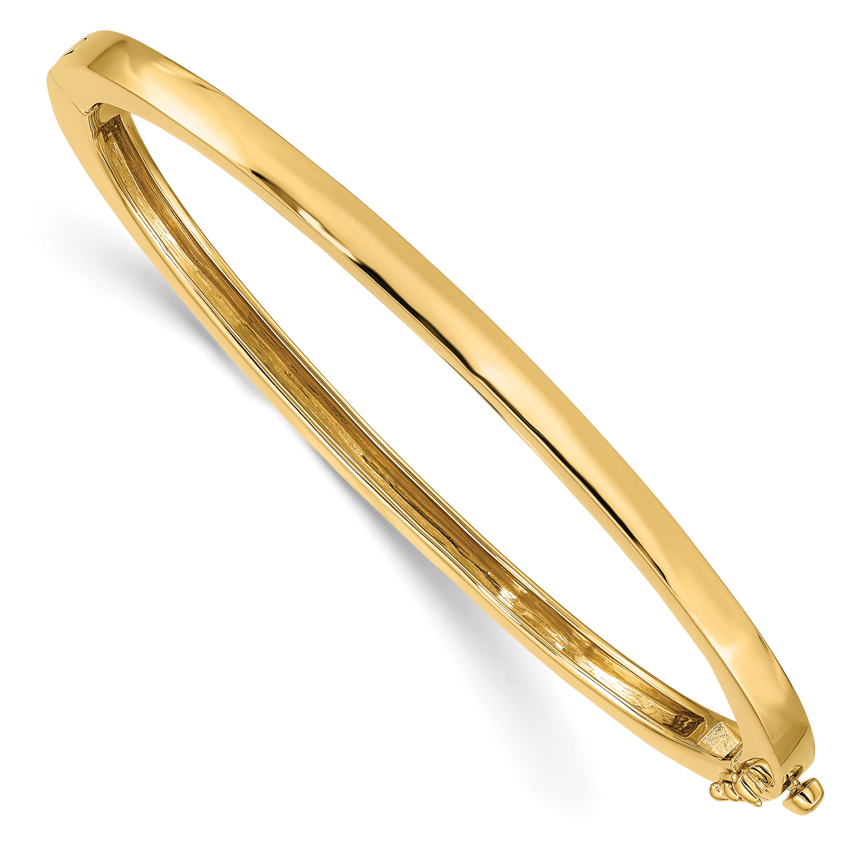 14k 3.6mm Polished Solid Hinged Bangle Main image