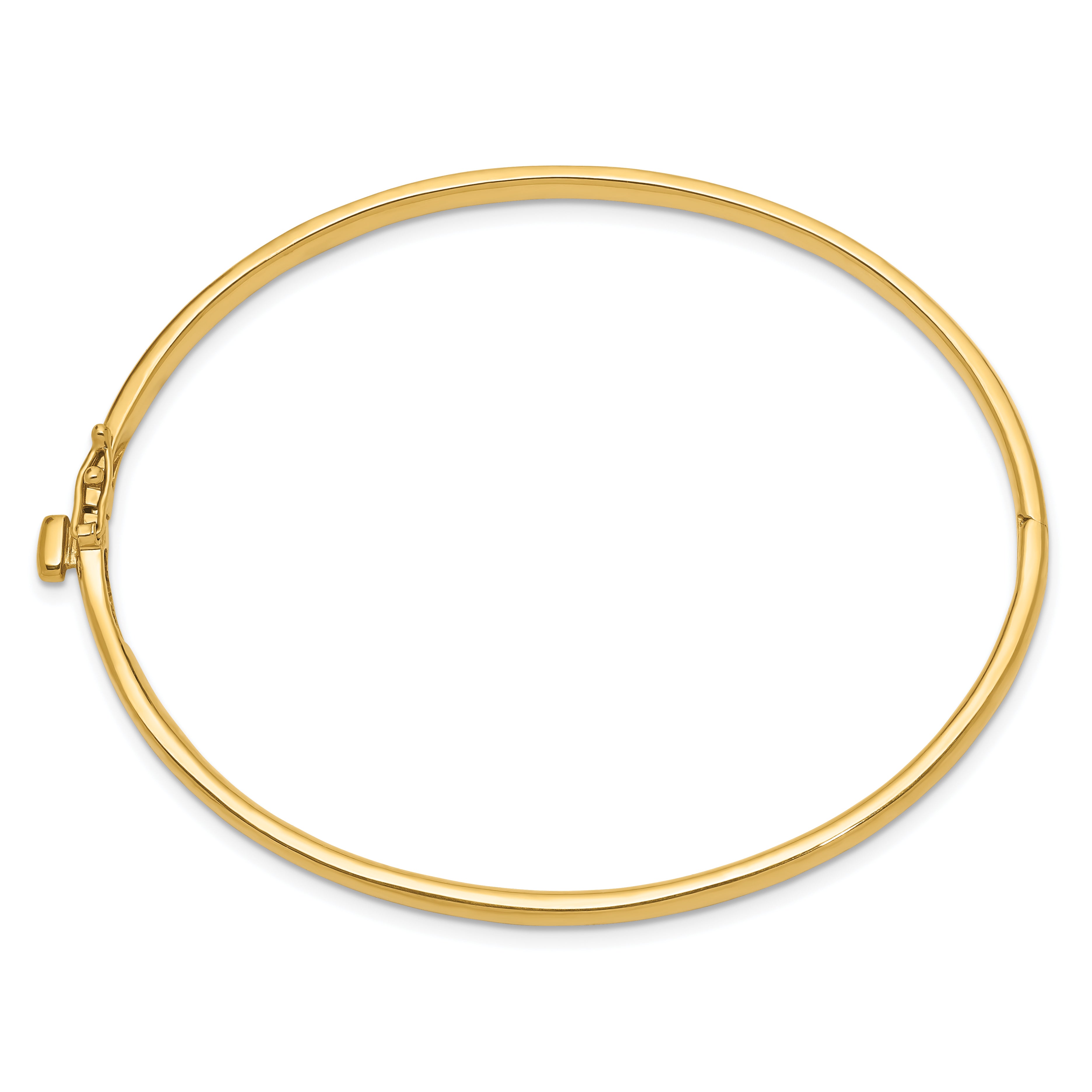 14k 3.6mm Polished Solid Hinged Bangle Bracelet Secondary image