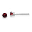 14K White Gold 3mm Garnet Stud Earrings