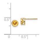 14k Citrine Earrings - November