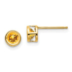14K Citrine Earrings November