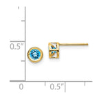 14k Blue topaz Earrings - December