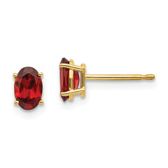 14K Garnet Earrings - January