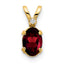 14K Diamond & Garnet Birthstone Pendant