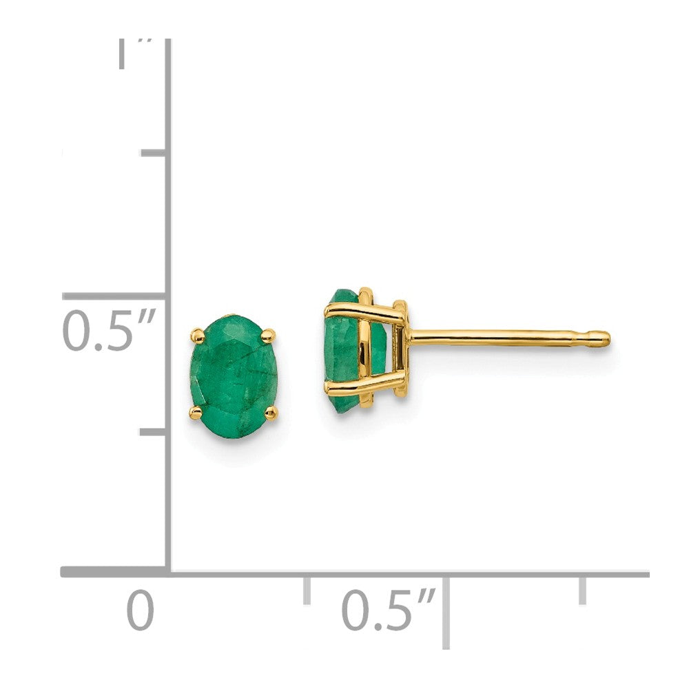14k Emerald Earrings - May