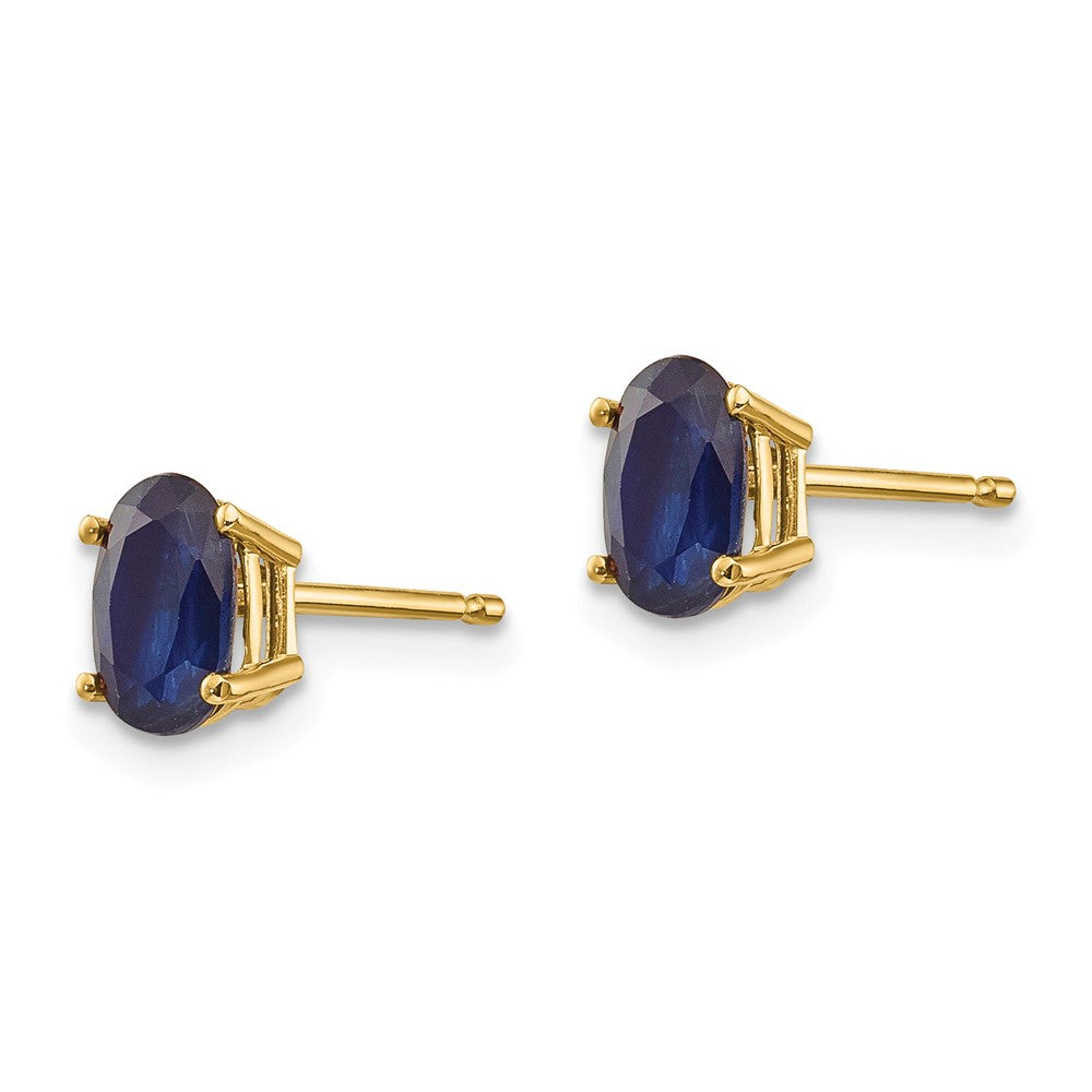 14K Sapphire Earrings September Secondary image